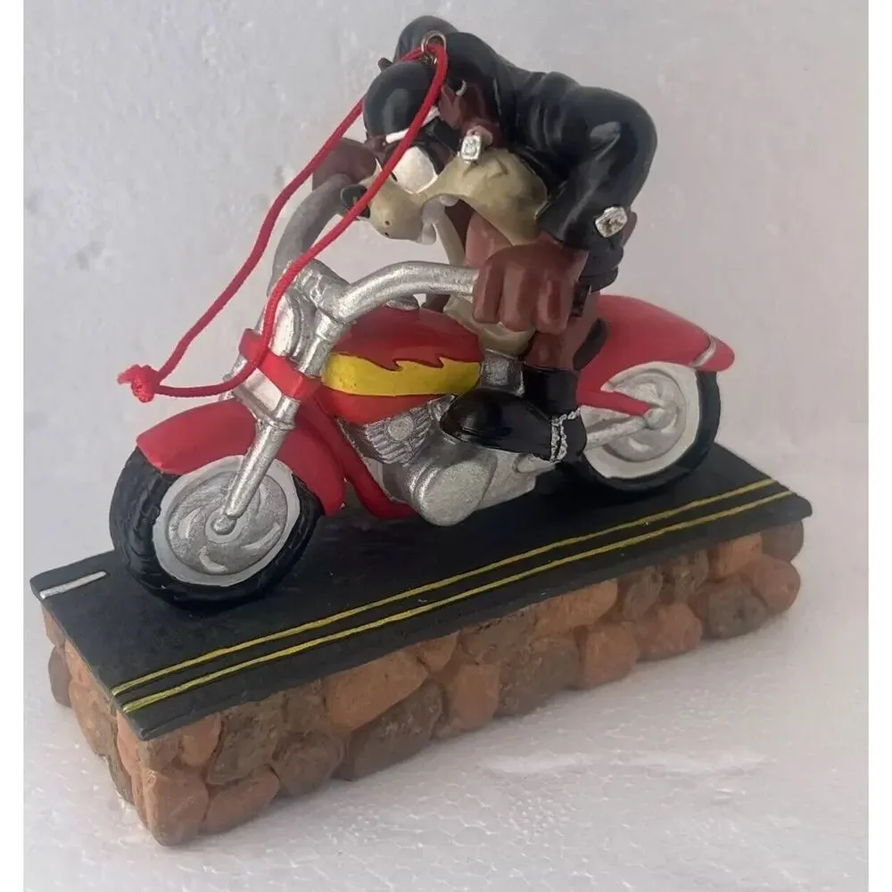 Warner Bros. 1999 Taz on a Motorcycle Ornament RARE Christmas Looney Tunes